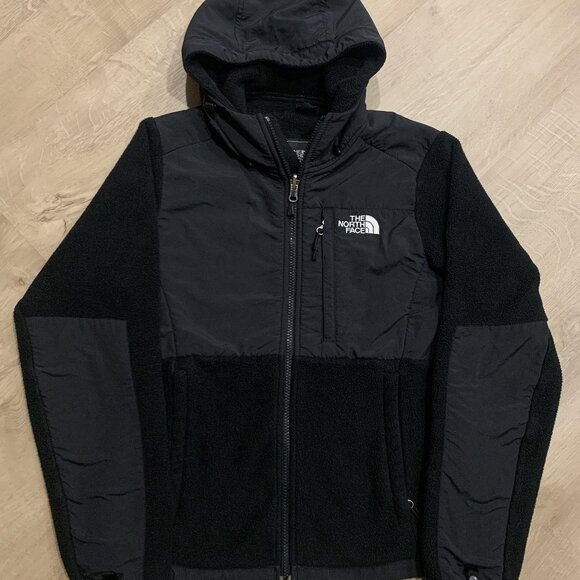 The North Face Denali Hooded Jacket Women's XS Xtra Small PolarTec Fleece Black - Picture 1 of 8